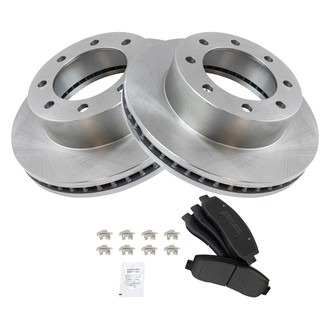 TRQ® - Front Disc Brake Kit with Semi-Metallic Pads