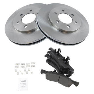 TRQ® - Front Disc Brake Kit with Semi-Metallic Pads