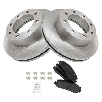 TRQ® - Front Disc Brake Kit with Semi-Metallic Pads