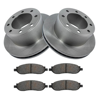 TRQ® - Rear Disc Brake Kit with Semi-Metallic Pads
