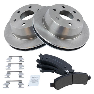 TRQ® - Rear Disc Brake Kit with Semi-Metallic Pads