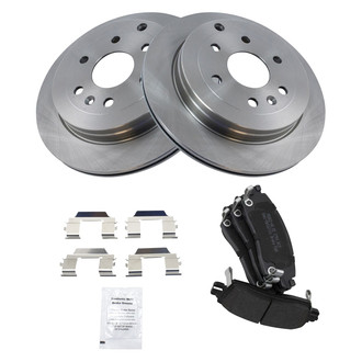 TRQ® - Rear Disc Brake Kit with Semi-Metallic Pads