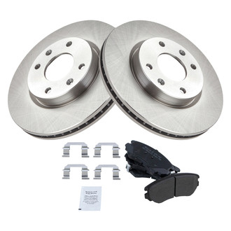 TRQ® - Front Disc Brake Kit with Semi-Metallic Pads