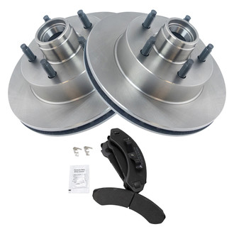TRQ® - Disc Brake Kit with Semi-Metallic Pads