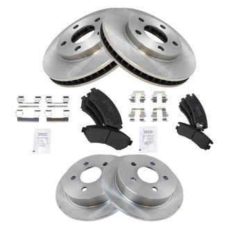 TRQ® - Disc Brake Kit with Semi-Metallic Pads