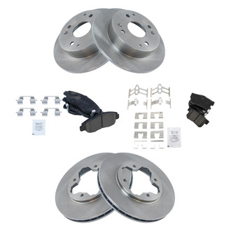 TRQ® - Front and Rear Disc Brake Kit with Ceramic Pads
