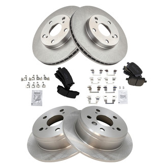 TRQ® - Front and Rear Disc Brake Kit with Ceramic Pads