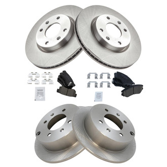 TRQ® - Front and Rear Disc Brake Kit with Ceramic Pads