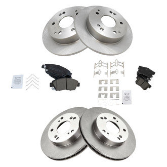 TRQ® - Front and Rear Disc Brake Kit with Ceramic Pads