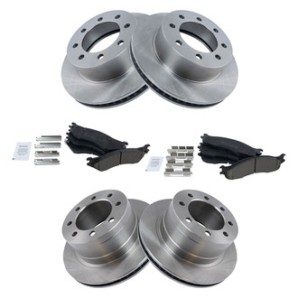 TRQ® - Front and Rear Disc Brake Kit with Ceramic Pads