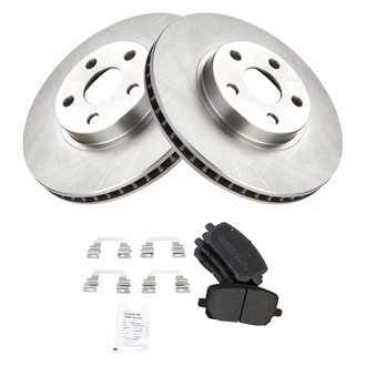 TRQ® - Front Disc Brake Kit with Semi-Metallic Pads