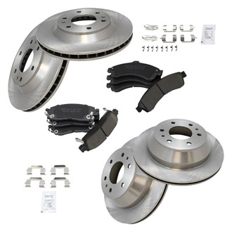 TRQ® - Front and Rear Disc Brake Kit with Ceramic Pads