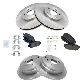 TRQ® - Front and Rear Disc Brake Kit with Ceramic Pads