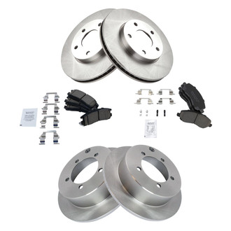 TRQ® - Front and Rear Disc Brake Kit with Ceramic Pads