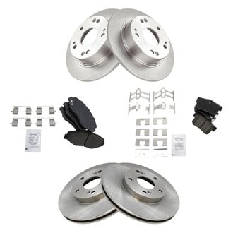 TRQ® - Front and Rear Disc Brake Kit with Ceramic Pads