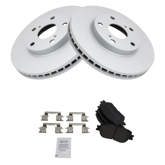 TRQ® - Front Disc Brake Kit with Semi-Metallic Pads