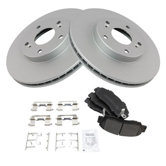 TRQ® - Front Disc Brake Kit with Semi-Metallic Pads
