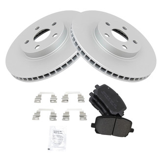 TRQ® - Front Disc Brake Kit with Semi-Metallic Pads