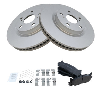 TRQ® - Front Disc Brake Kit with Semi-Metallic Pads