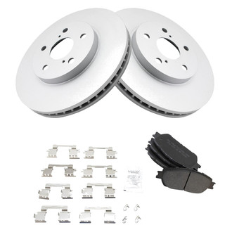 TRQ® - Front Disc Brake Kit with Semi-Metallic Pads