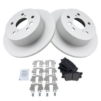 TRQ® - Rear Disc Brake Kit with Semi-Metallic Pads