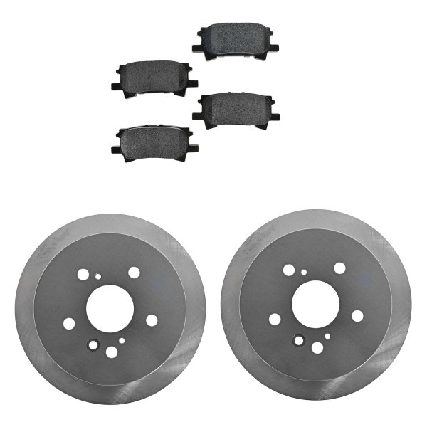 TRQ® - Rear Disc Brake Kit with Semi-Metallic Pads