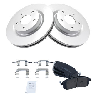 TRQ® - Front Disc Brake Kit with Semi-Metallic Pads