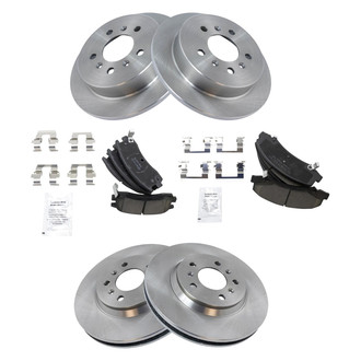 TRQ® - Front and Rear Disc Brake Kit with Ceramic Pads