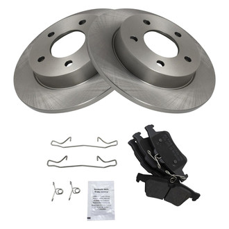 TRQ® - Rear Disc Brake Kit with Semi-Metallic Pads