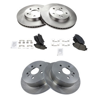 TRQ® - Front and Rear Disc Brake Kit with Ceramic Pads
