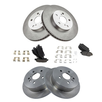TRQ® - Disc Brake Kit with Semi-Metallic Pads