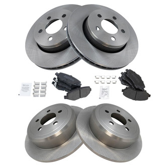 TRQ® - Disc Brake Kit with Semi-Metallic Pads