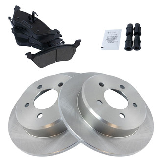 TRQ® - Rear Disc Brake Kit with Semi-Metallic Pads
