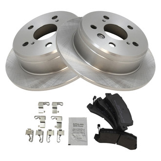 TRQ® - Rear Disc Brake Kit with Semi-Metallic Pads