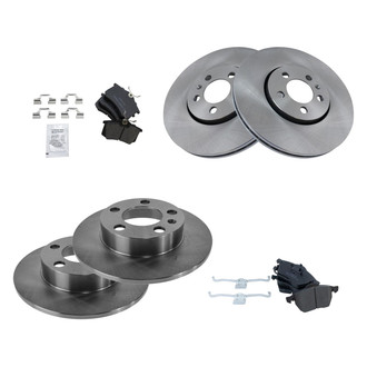 TRQ® - Front and Rear Disc Brake Kit with Ceramic Pads