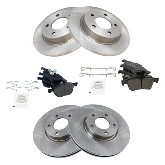 TRQ® - Front and Rear Disc Brake Kit with Ceramic Pads