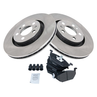 TRQ® - Front Disc Brake Kit with Semi-Metallic Pads