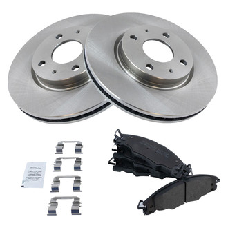 TRQ® - Front Disc Brake Kit with Semi-Metallic Pads