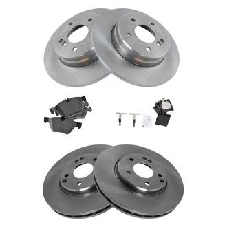 TRQ® - Front and Rear Disc Brake Kit with Ceramic Pads
