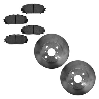 TRQ® - Front Disc Brake Kit with Semi-Metallic Pads