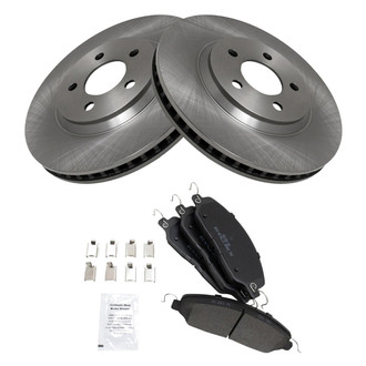 TRQ® - Front Disc Brake Kit with Semi-Metallic Pads