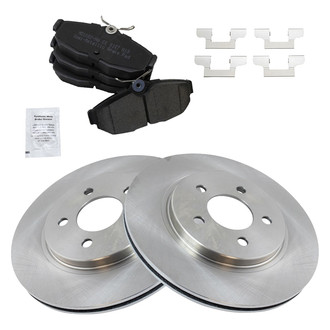 TRQ® - Rear Disc Brake Kit with Semi-Metallic Pads