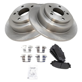 TRQ® - Rear Disc Brake Kit with Semi-Metallic Pads