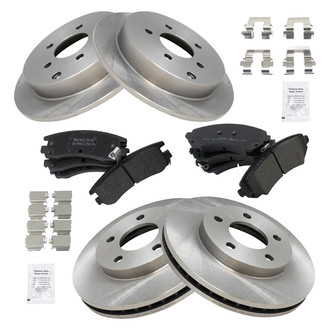 TRQ® - Disc Brake Kit with Semi-Metallic Pads