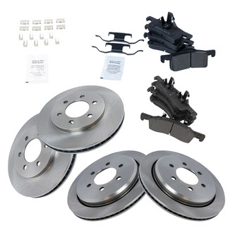 TRQ® - Disc Brake Kit with Semi-Metallic Pads