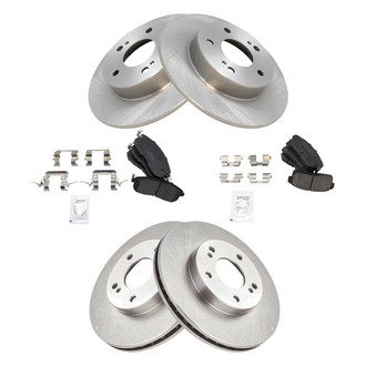 TRQ® - Front and Rear Disc Brake Kit with Ceramic Pads