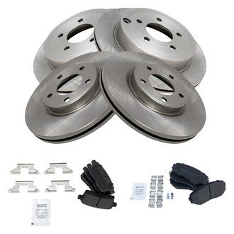 TRQ® - Disc Brake Kit with Semi-Metallic Pads