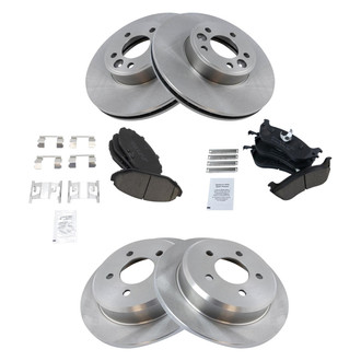 TRQ® - Front and Rear Disc Brake Kit with Ceramic Pads