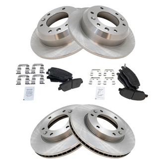 TRQ® - Disc Brake Kit with Semi-Metallic Pads