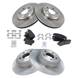 TRQ® - Front and Rear Disc Brake Kit with Ceramic Pads